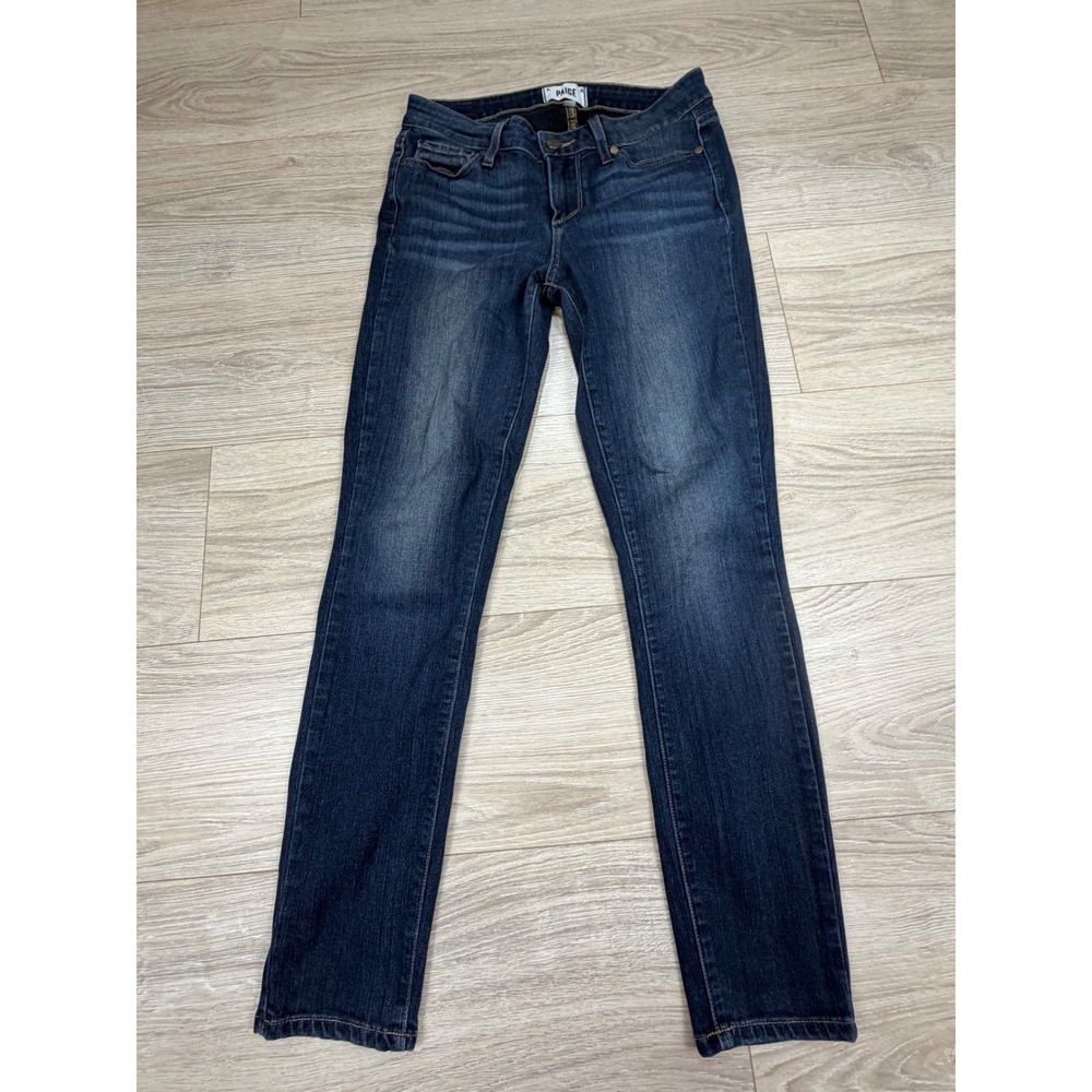 Paige Verdugo Ankle Skinny Jeans Womens 26 Dark Wash Blue Mid Rise Stretch Denim